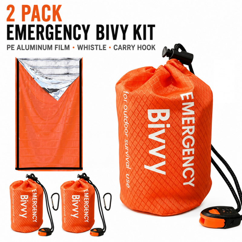 2 Pack Emergency Sleeping Bag, - Emergency Whistle Loud review and price