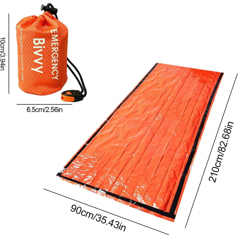 2 Pack Emergency Sleeping Bag, - Emergency Whistle Loud review and price