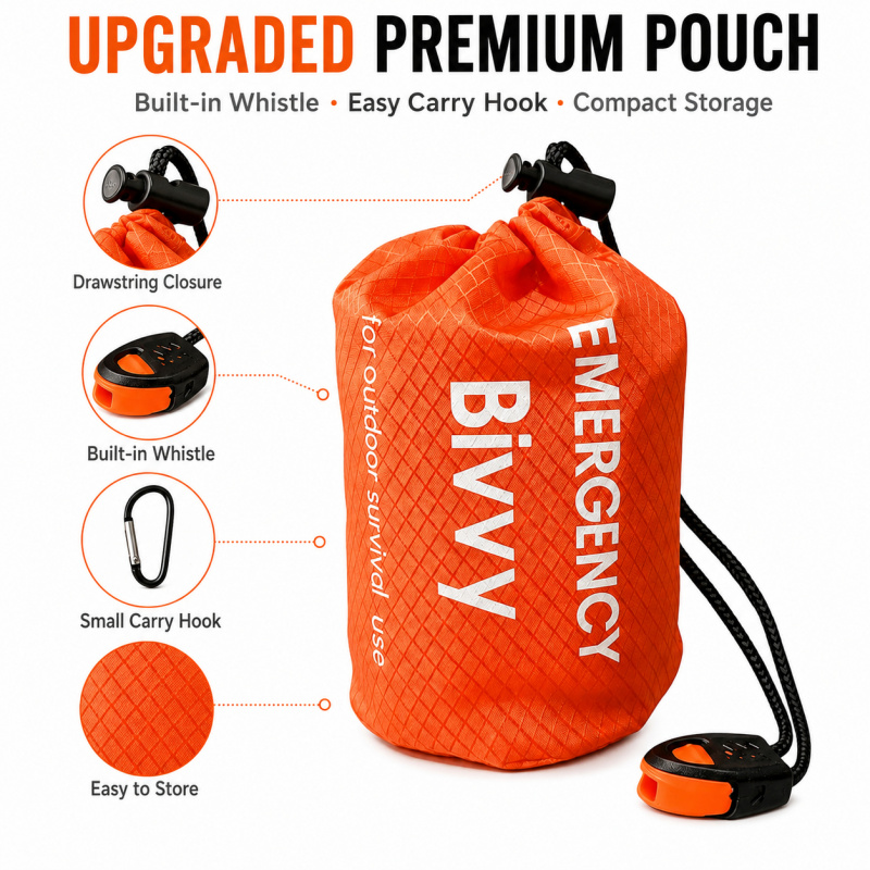 2 Pack Emergency Sleeping Bag, - Emergency Whistle Loud review and price