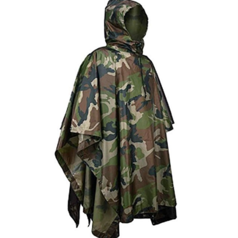PVC/PU Camouflage Tactical Rai - Emergency Poncho Rain review and price